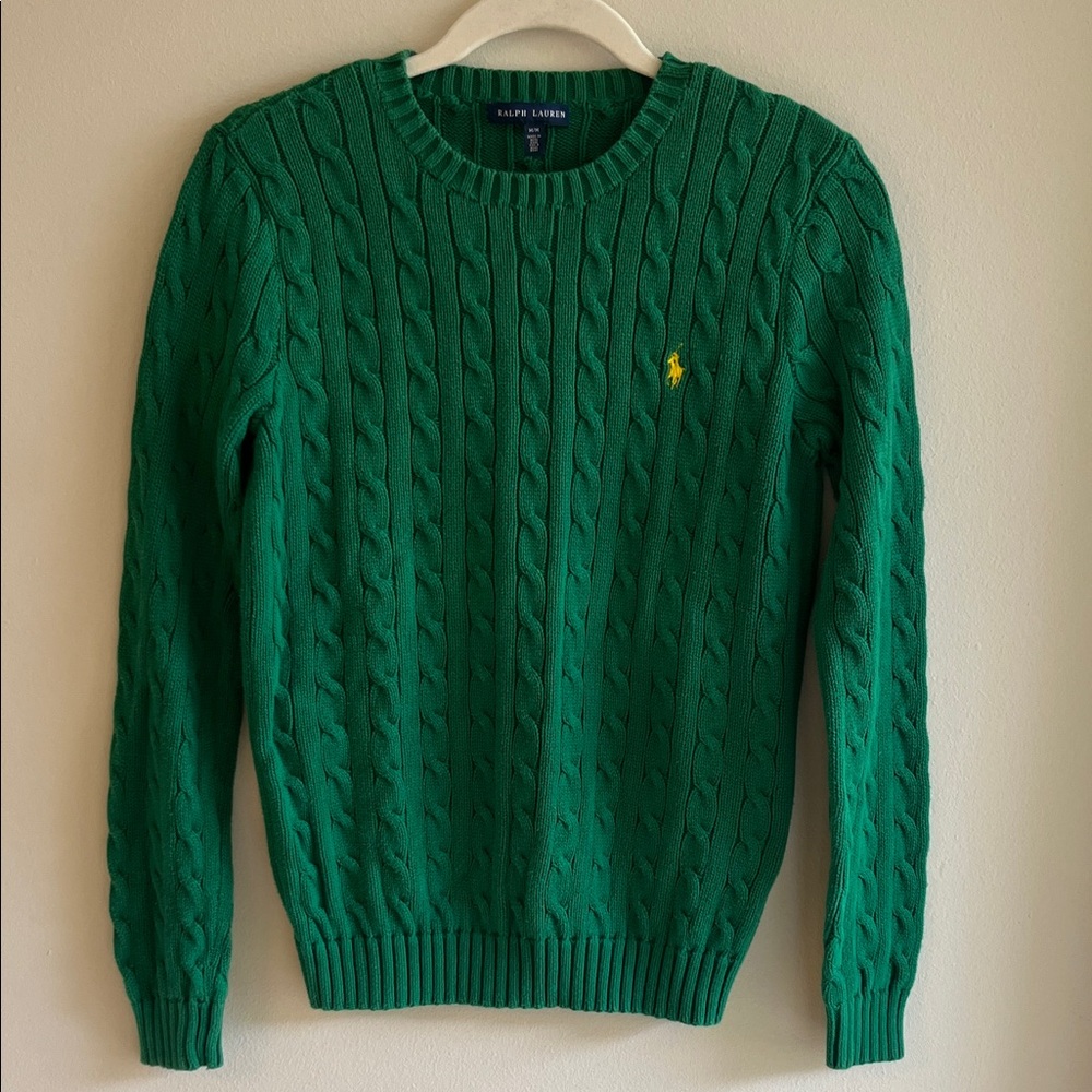 Ralph Lauren Vibrant Green Women’s Crewneck Sweater -Medium